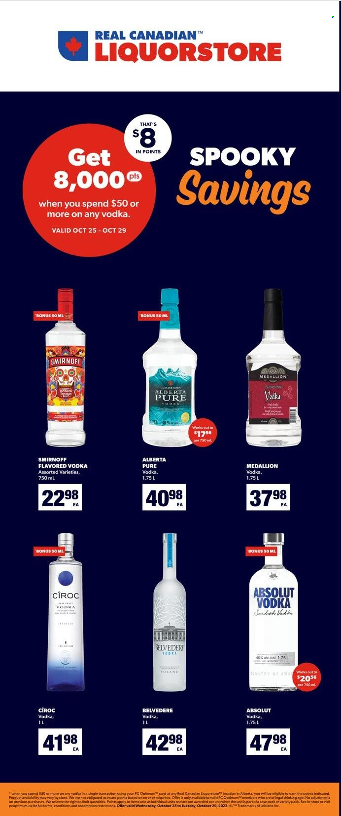 Real Canadian Liquorstore flyer - October 25, 2023 - October 29, 2023. Page 1