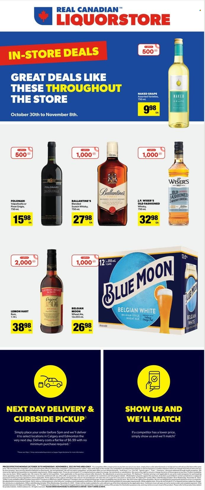 Real Canadian Liquorstore flyer - October 30, 2023 - November 08, 2023. Page 1
