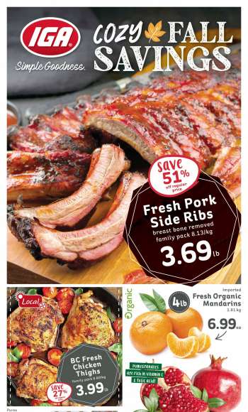 IGA Simple Goodness Flyer - November 03, 2023 - November 09, 2023.