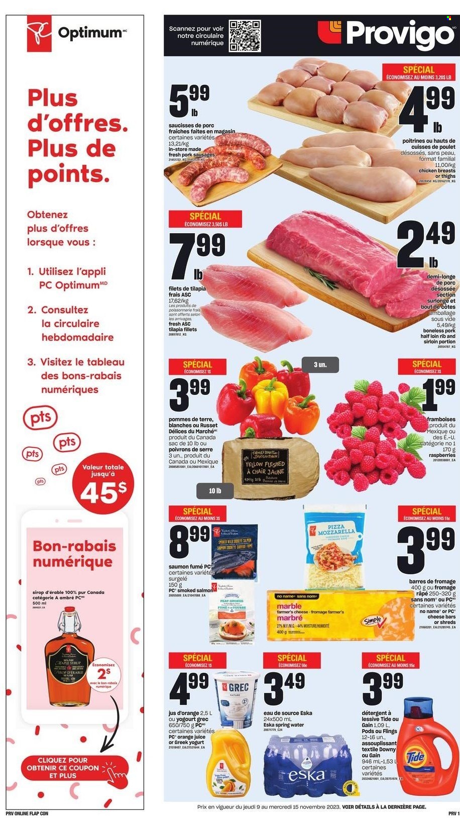 Circulaire Provigo - 09 Novembre 2023 - 15 Novembre 2023. Page 1