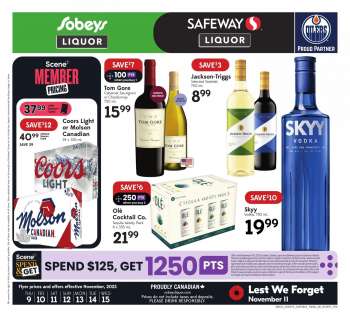 Circulaire Sobeys Liquor - 09 Novembre 2023 - 15 Novembre 2023.
