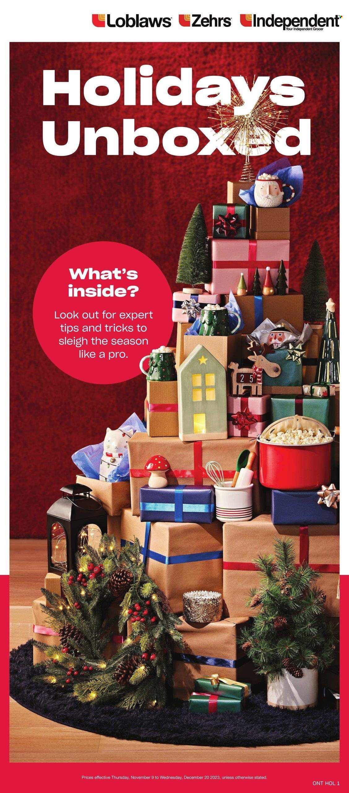 Loblaws flyer - November 09, 2023 - December 20, 2023. Page 1