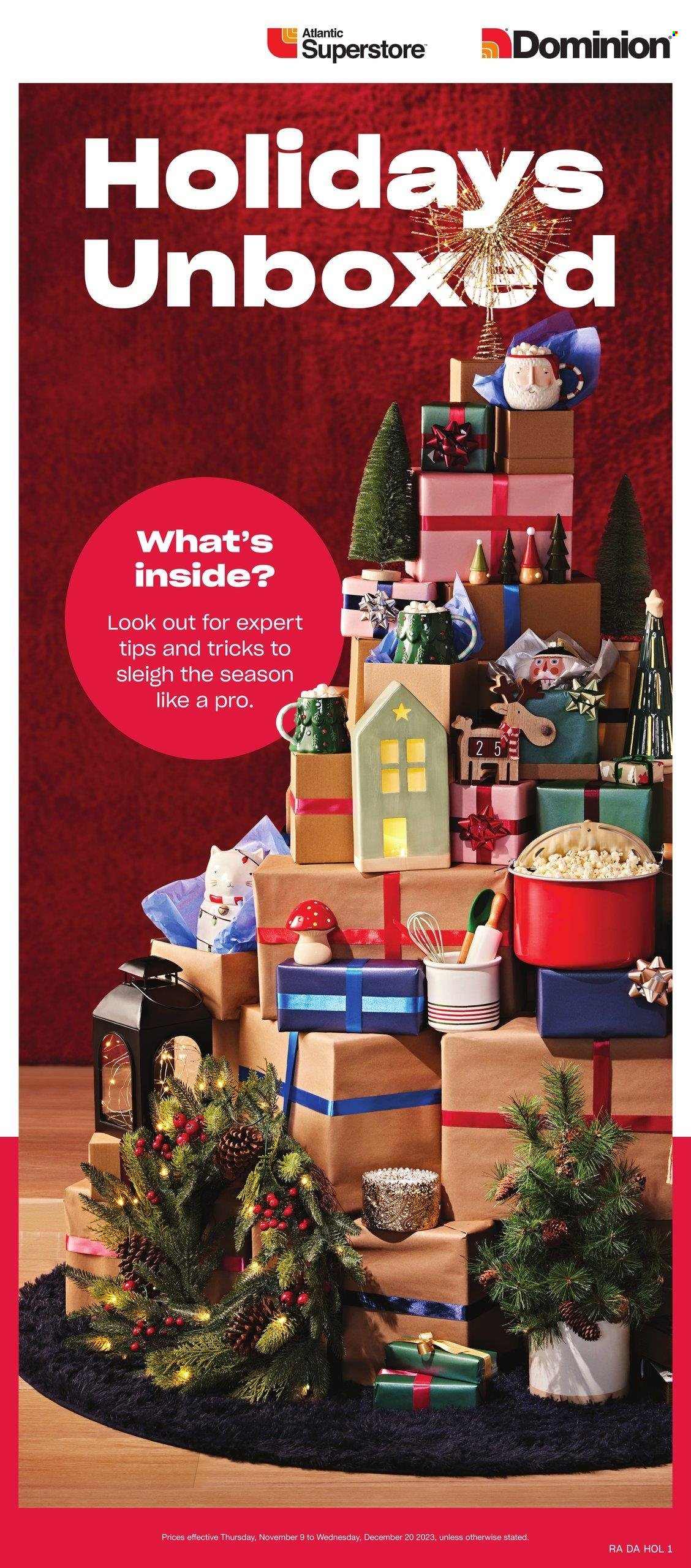 Atlantic Superstore flyer - November 09, 2023 - December 20, 2023. Page 1