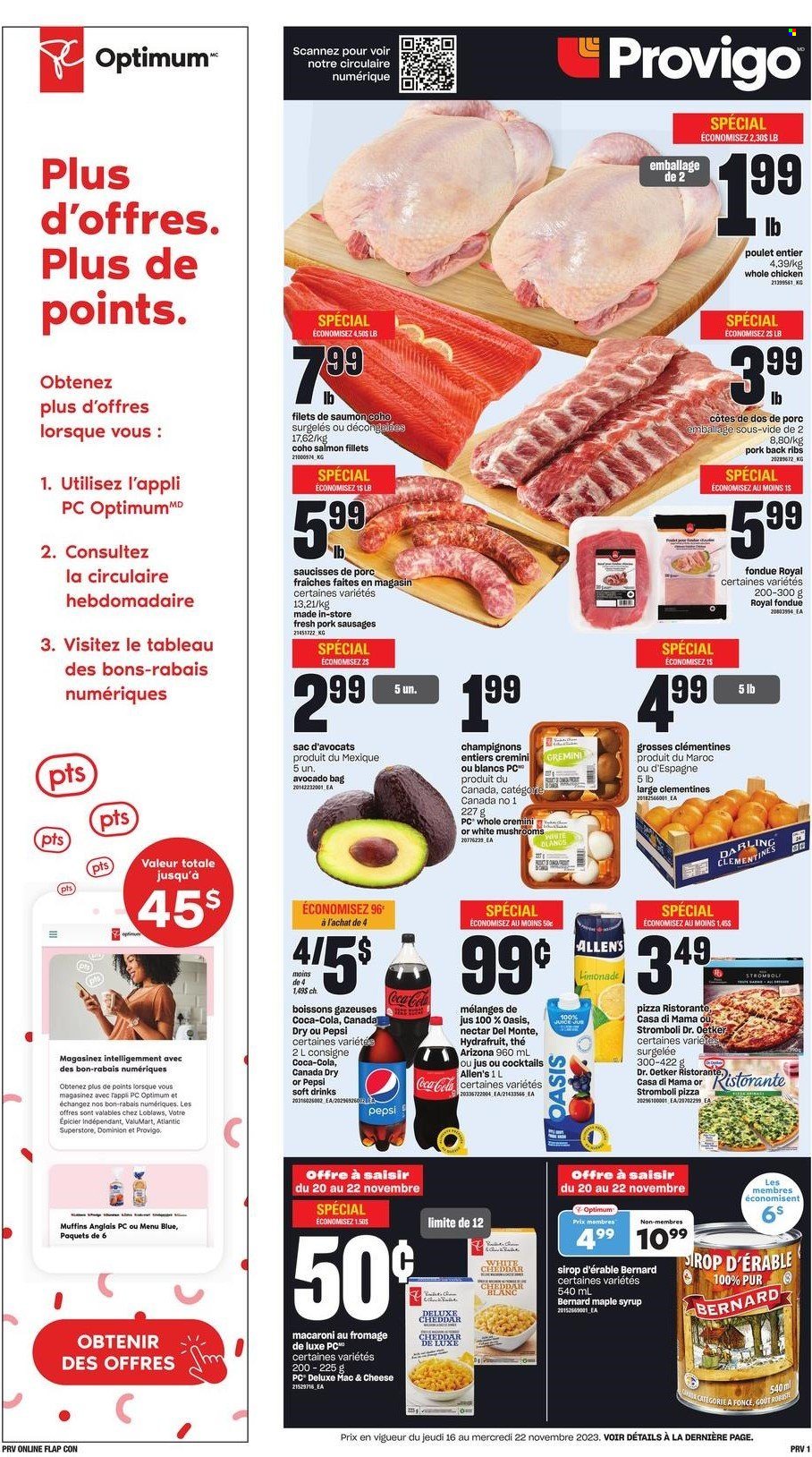 Circulaire Provigo - 16 Novembre 2023 - 22 Novembre 2023. Page 1