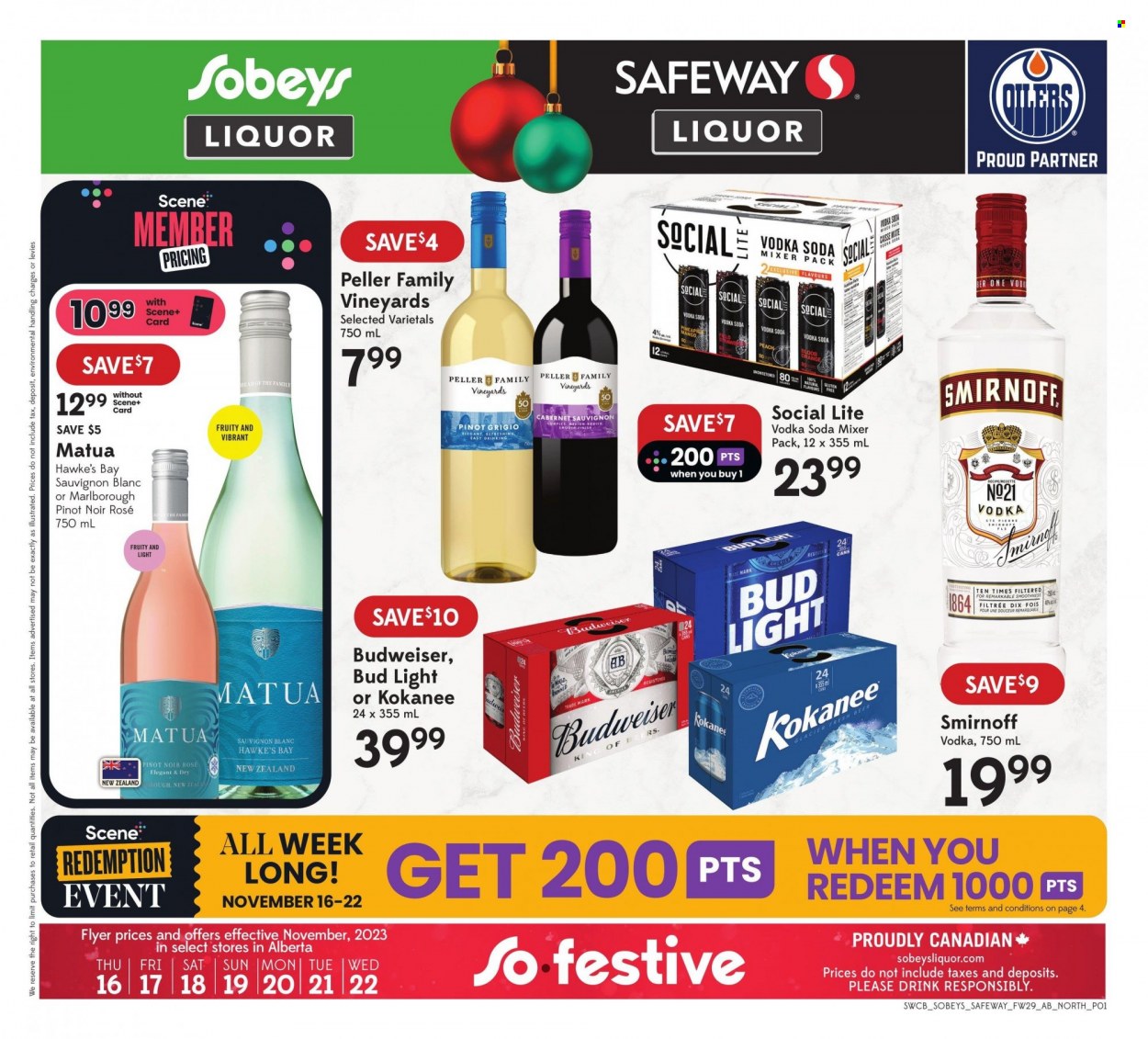 Sobeys Liquor flyer - November 16, 2023 - November 22, 2023. Page 1