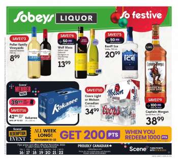 Sobeys Liquor Flyer - November 16, 2023 - November 22, 2023.