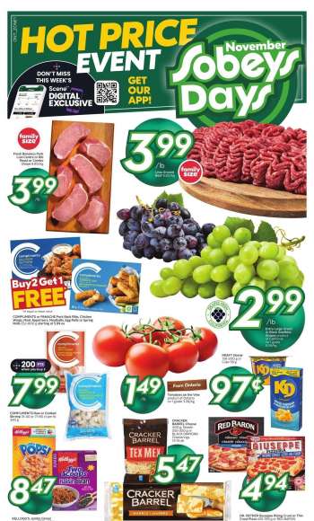 Circulaire Sobeys - 16 Novembre 2023 - 22 Novembre 2023.