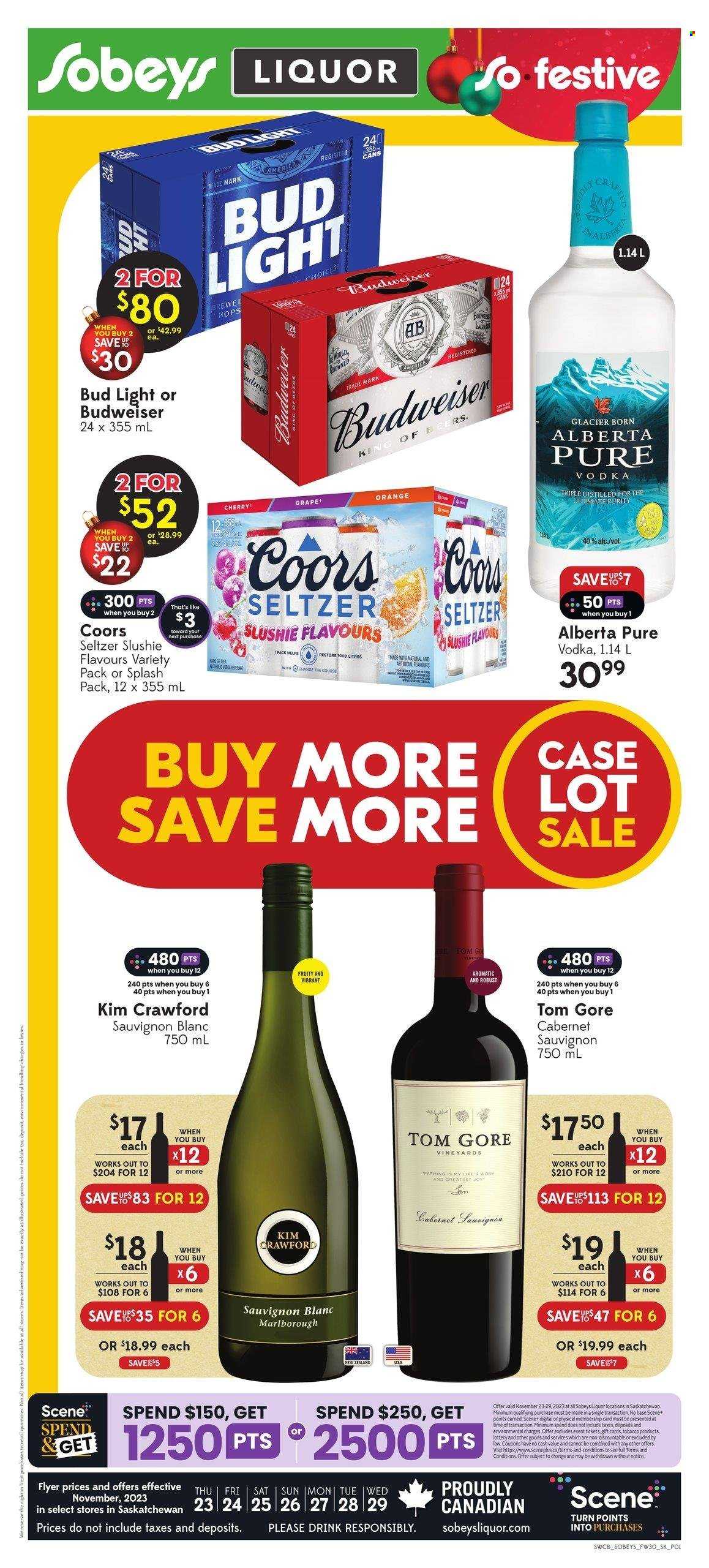 Sobeys Liquor flyer - November 23, 2023 - November 29, 2023. Page 1