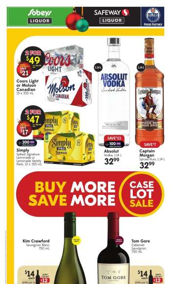 Circulaire Sobeys Liquor - 23 Novembre 2023 - 29 Novembre 2023.