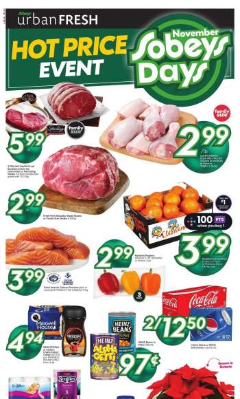 Circulaire Sobeys Urban Fresh - 23 Novembre 2023 - 29 Novembre 2023.