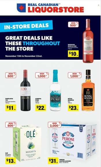 Real Canadian Liquorstore Flyer - November 13, 2023 - November 22, 2023.