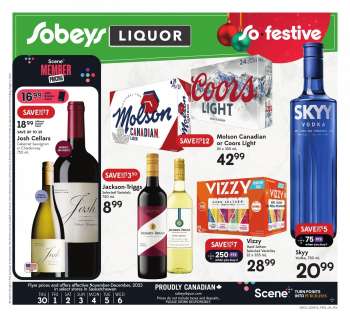 Circulaire Sobeys Liquor - 30 Novembre 2023 - 06 Décembre 2023.