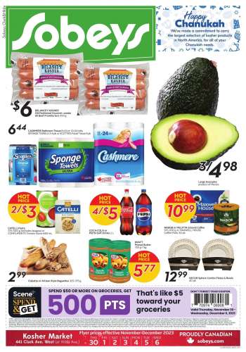 Circulaire Sobeys - 30 Novembre 2023 - 06 Décembre 2023.