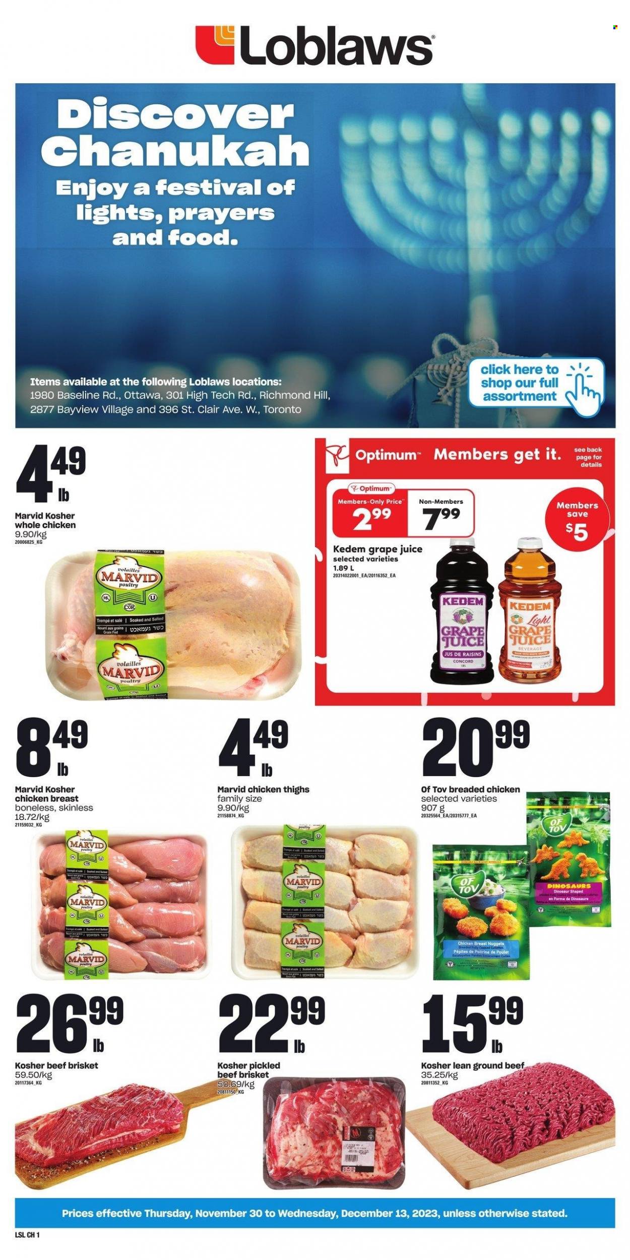 Loblaws flyer - November 30, 2023 - December 13, 2023. Page 1