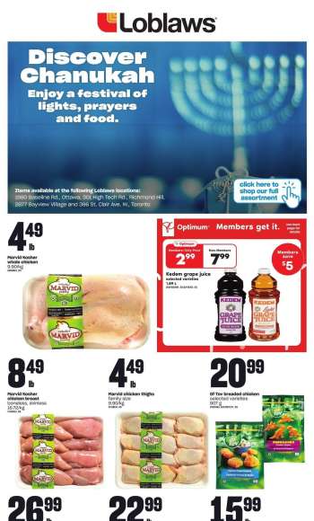 Circulaire Loblaws - 30 Novembre 2023 - 13 Décembre 2023.