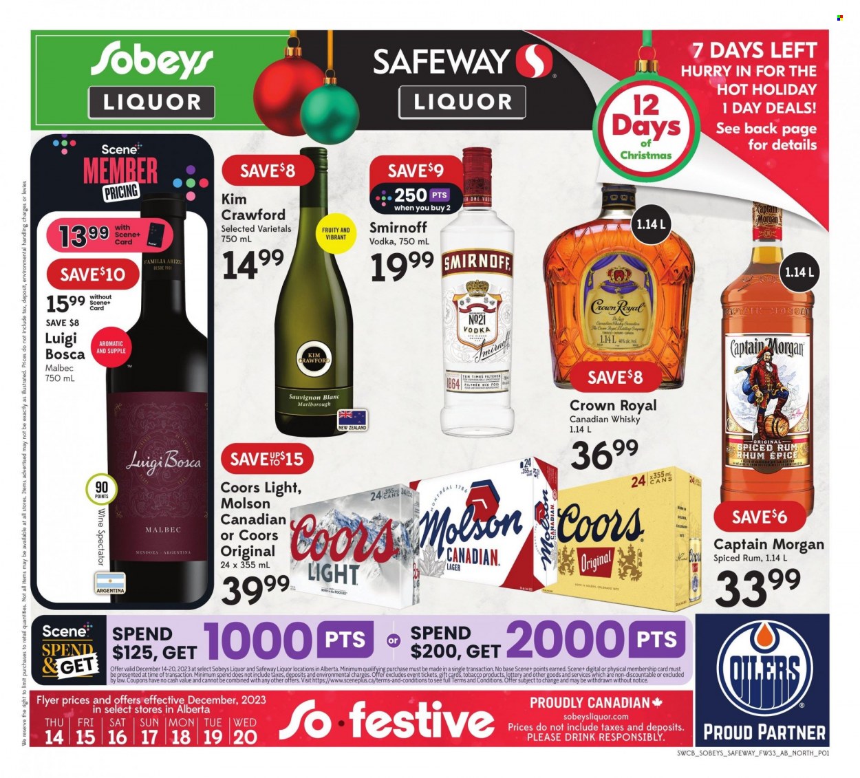 Sobeys Liquor flyer - December 14, 2023 - December 20, 2023. Page 1