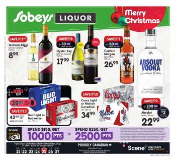 Circulaire Sobeys Liquor - 21 Décembre 2023 - 27 Décembre 2023.