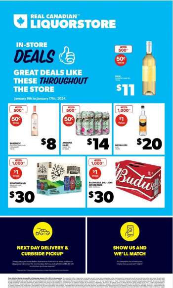 Real Canadian Liquorstore Flyer - January 08, 2024 - January 17, 2024.