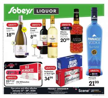 Sobeys Liquor Flyer - January 11, 2024 - January 24, 2024.