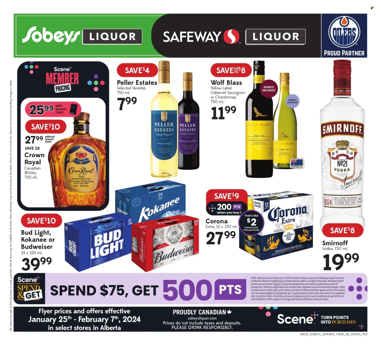 Sobeys Liquor flyer - January 25, 2024 - February 07, 2024. Page 1