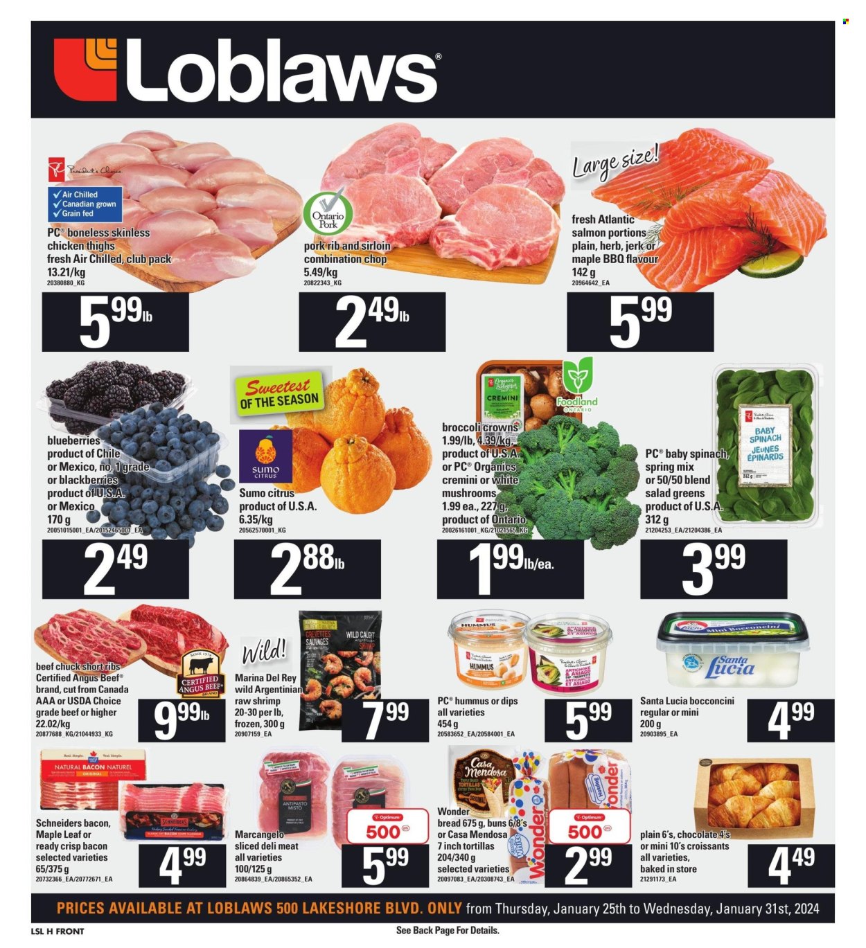 Loblaws flyer - January 25, 2024 - January 31, 2024. Page 1