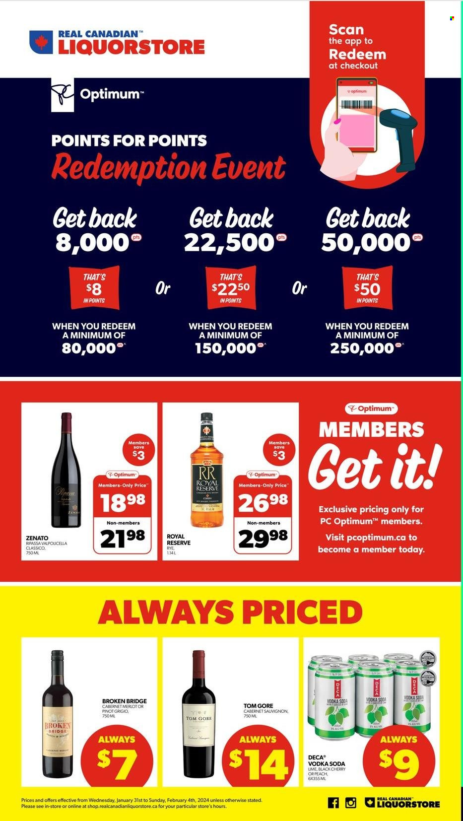 Real Canadian Liquorstore flyer - January 31, 2024 - February 04, 2024. Page 1