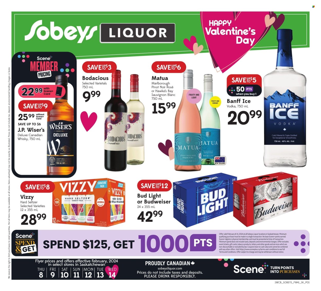 Sobeys Liquor flyer - February 08, 2024 - February 14, 2024. Page 1