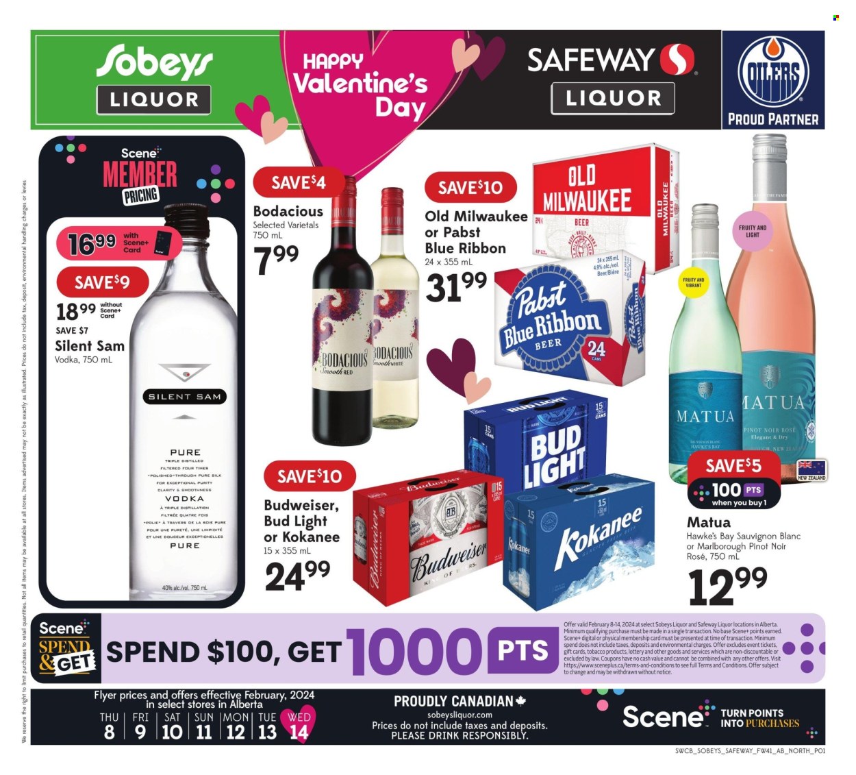 Sobeys Liquor flyer - February 08, 2024 - February 14, 2024. Page 1