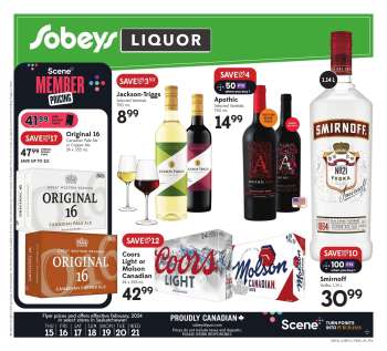 Circulaire Sobeys Liquor - 15 Février 2024 - 21 Février 2024.