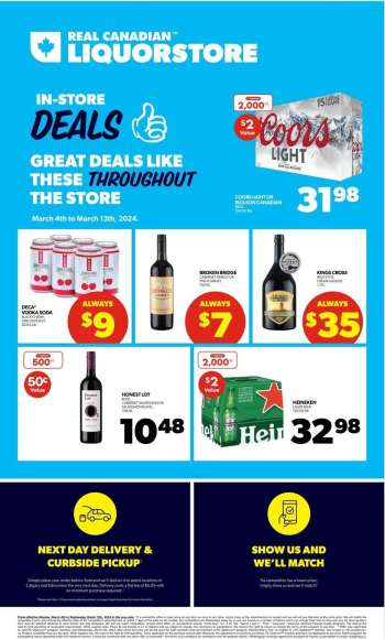 Circulaire Real Canadian Liquorstore - 04 Mars 2024 - 13 Mars 2024.