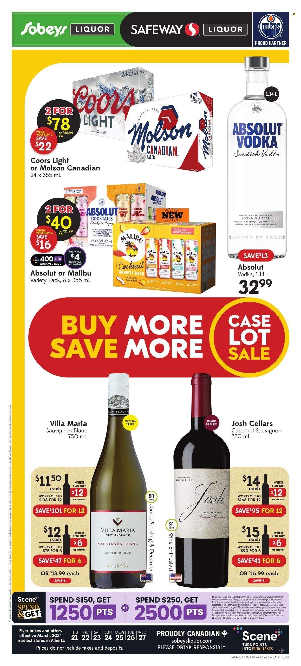 Sobeys Liquor flyer - March 21, 2024 - March 27, 2024. Page 1