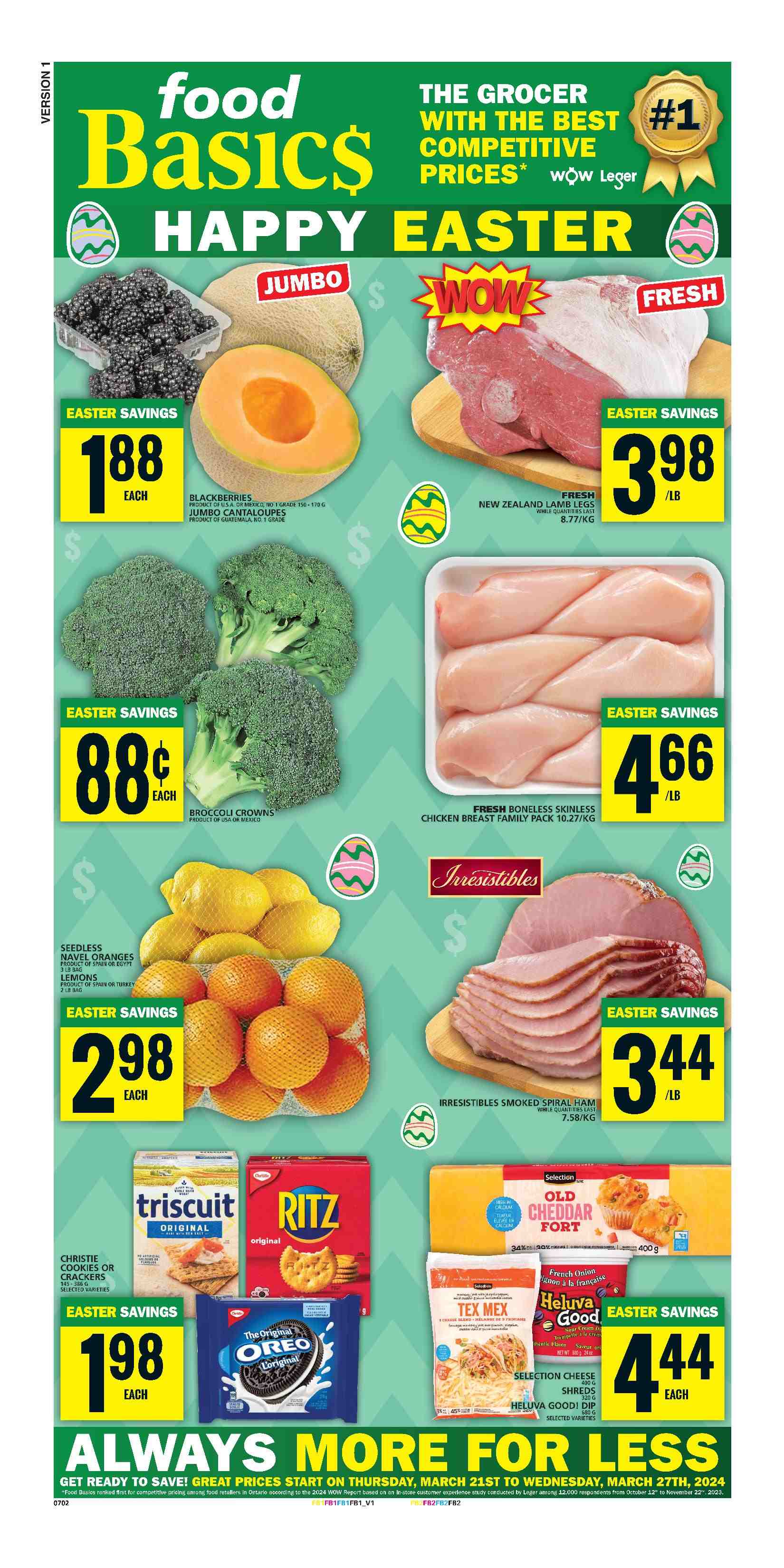 Food Basics flyer - March 21, 2024 - March 27, 2024. Page 1