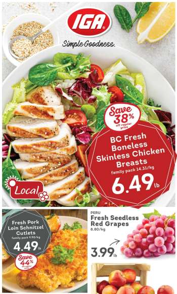 IGA Simple Goodness Flyer - April 19, 2024 - April 25, 2024.