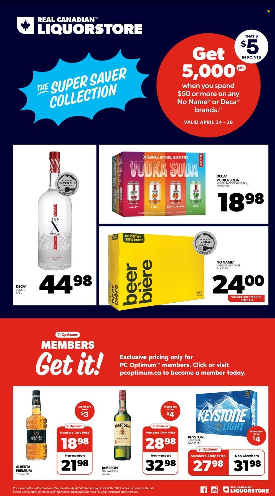 Real Canadian Liquorstore flyer - April 24, 2024 - April 28, 2024. Page 1