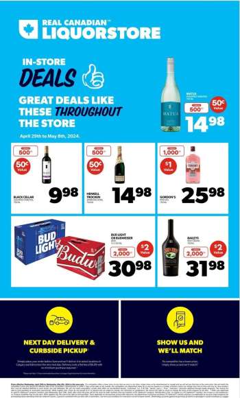 Circulaire Real Canadian Liquorstore - 29 Avril 2024 - 08 Mai 2024.