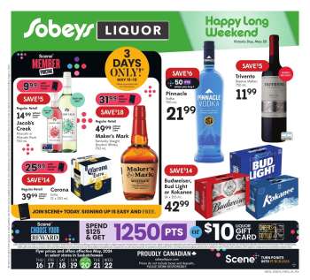 Circulaire Sobeys Liquor - 16 Mai 2024 - 22 Mai 2024.