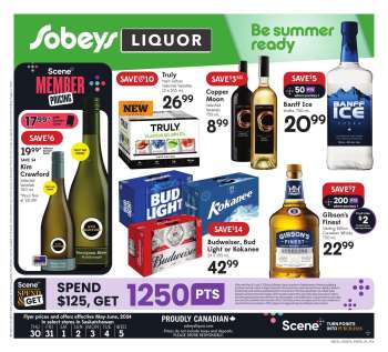 Circulaire Sobeys Liquor - 30 Mai 2024 - 05 Juin 2024.