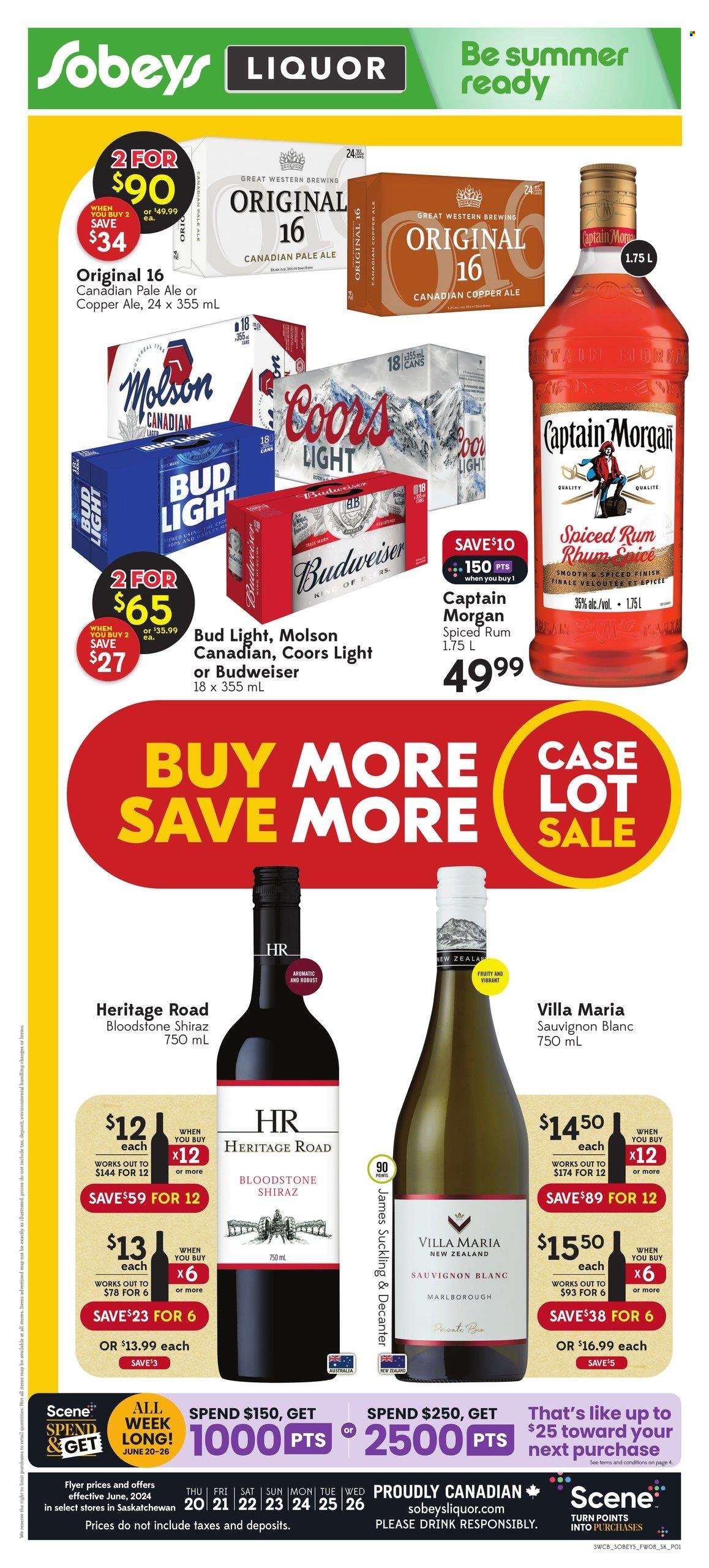 Sobeys Liquor flyer - June 20, 2024 - June 26, 2024. Page 1