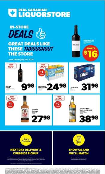Real Canadian Liquorstore Flyer - June 24, 2024 - July 03, 2024.