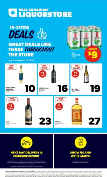 Circulaire Real Canadian Liquorstore - 08 Juillet 2024 - 17 Juillet 2024.