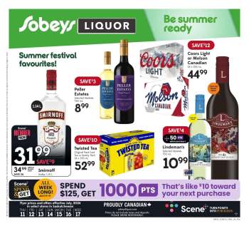 Circulaire Sobeys Liquor - 11 Juillet 2024 - 17 Juillet 2024.
