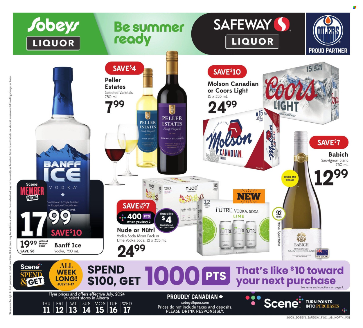 Sobeys Liquor flyer - July 11, 2024 - July 17, 2024. Page 1