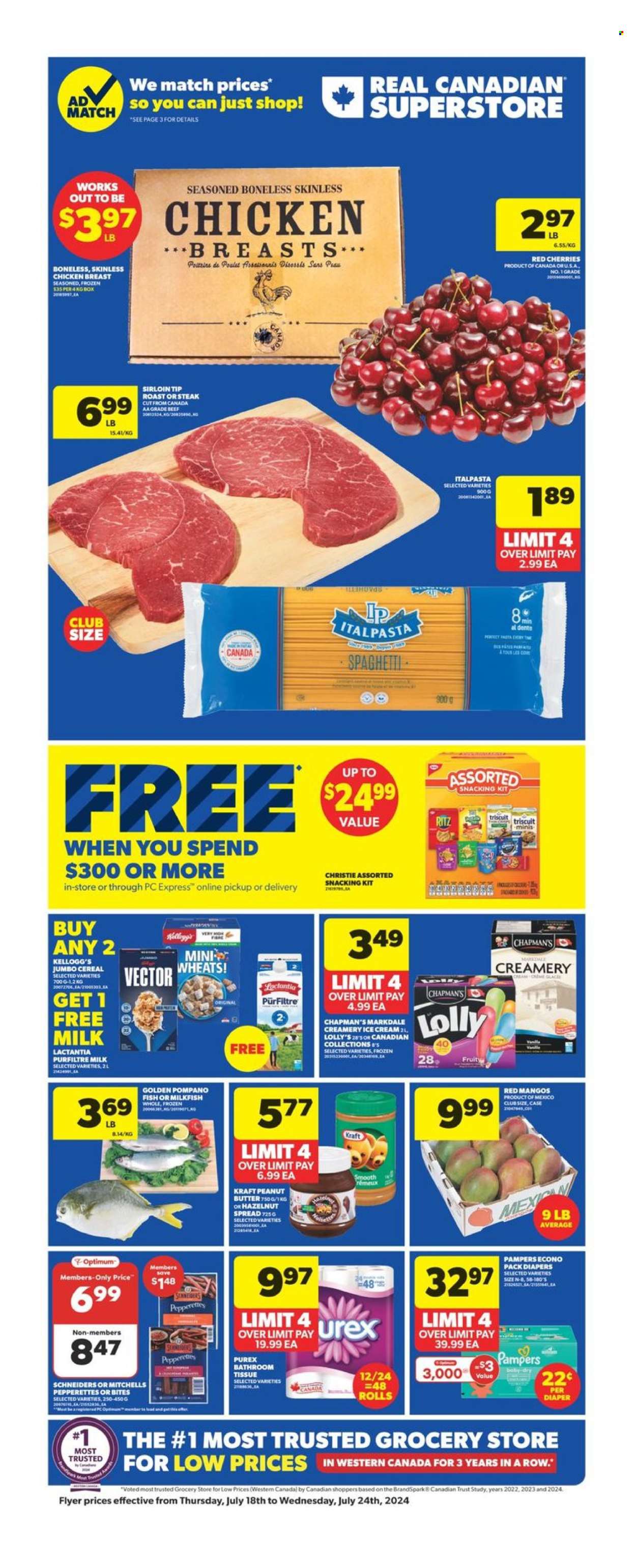 Real Canadian Superstore flyer - July 18, 2024 - July 24, 2024. Page 1