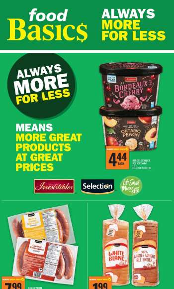 Circulaire Food Basics - 18 Juillet 2024 - 14 Août 2024.