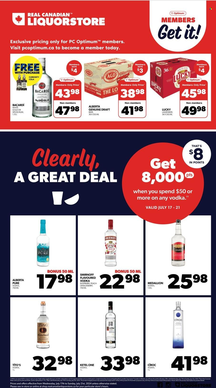 Real Canadian Liquorstore flyer - July 17, 2024 - July 21, 2024. Page 1