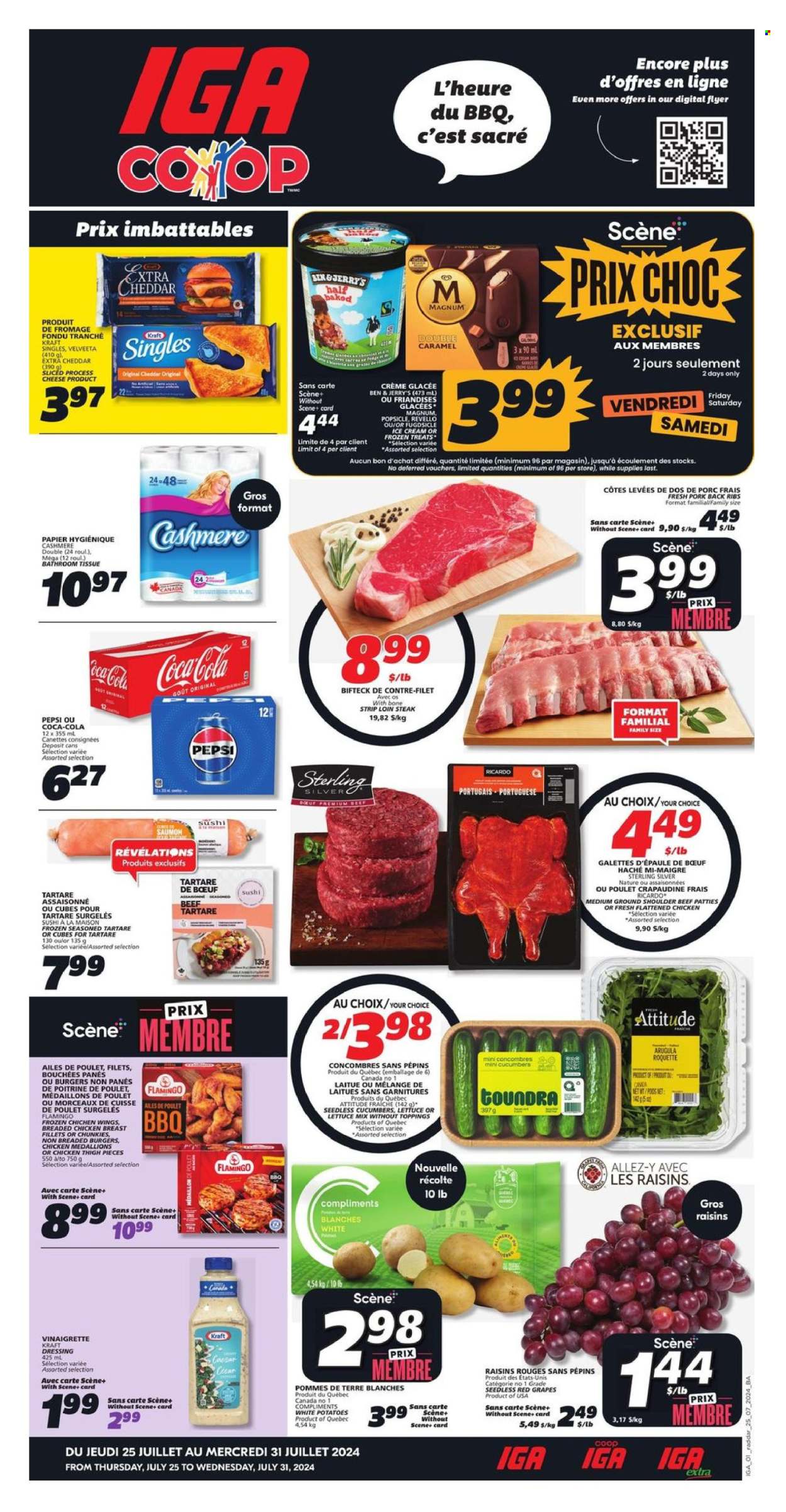IGA flyer - July 25, 2024 - July 31, 2024. Page 1