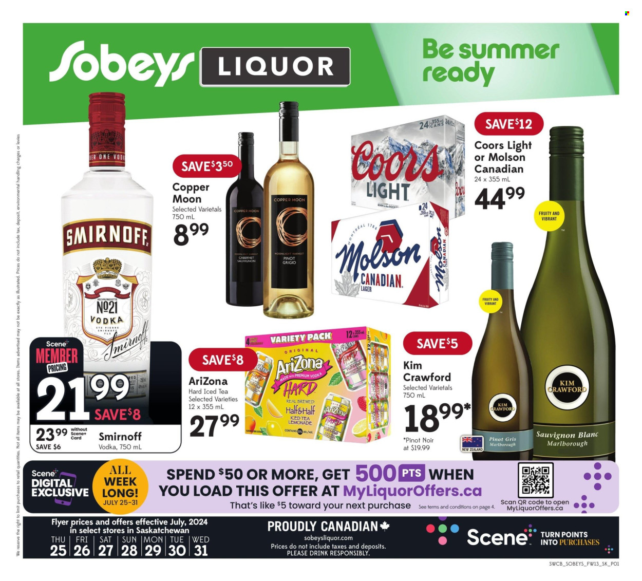 Sobeys Liquor flyer - July 25, 2024 - July 31, 2024. Page 1