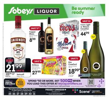 Circulaire Sobeys Liquor - 25 Juillet 2024 - 31 Juillet 2024.