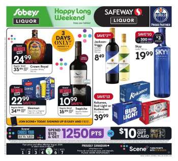 Circulaire Sobeys Liquor - 01 Août 2024 - 07 Août 2024.