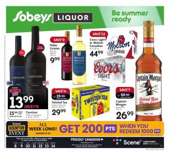 Sobeys Liquor Flyer - August 08, 2024 - August 14, 2024.